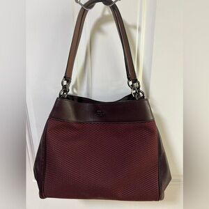Women Coach Purse Leather and Cloth